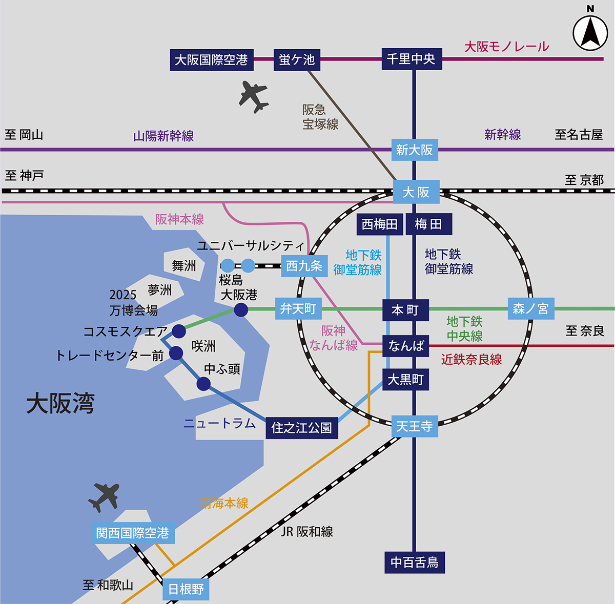 電車・バスでのアクセスマップ